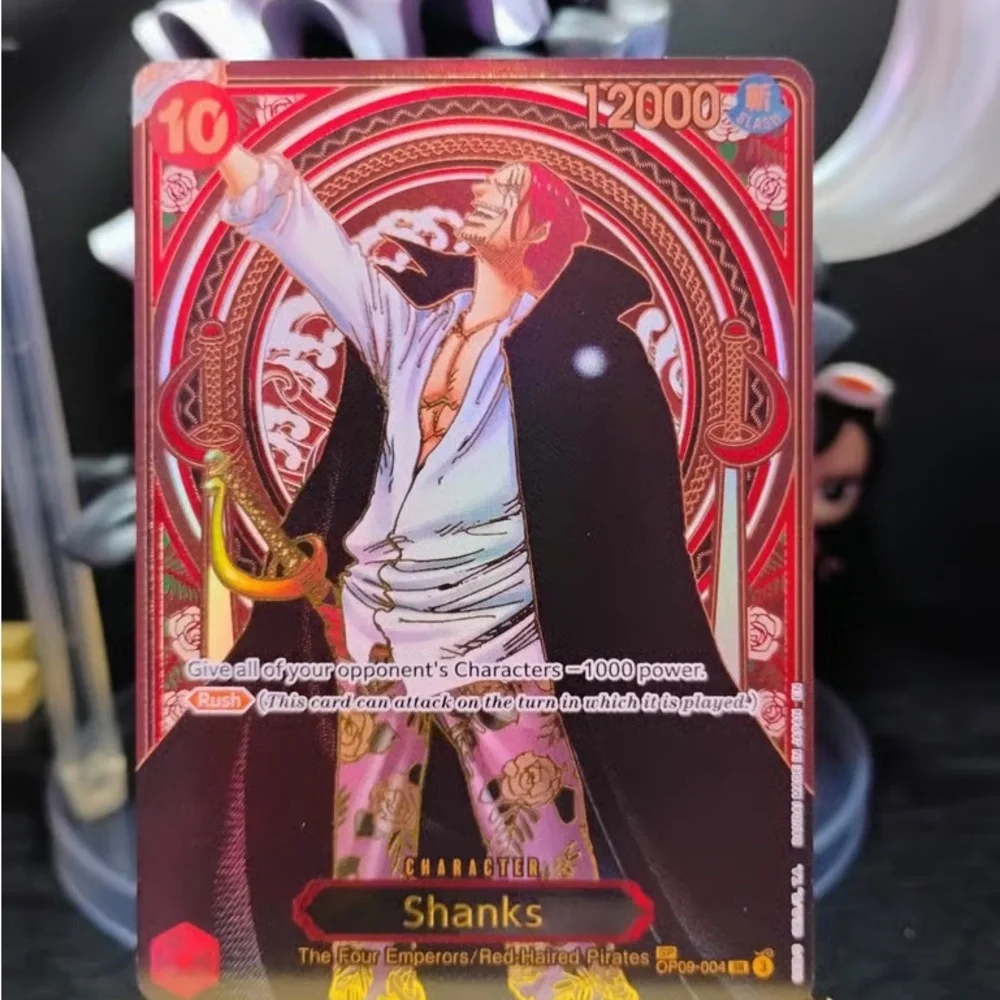 Shanks Holographic Trading Card — Red & Gold Foil
